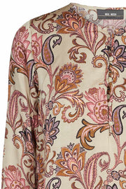 Brisa weave dress | Sand | Kjole med blomsterprint fra Mos Mosh