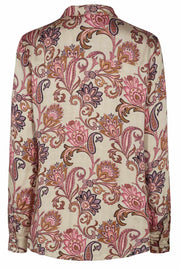 Taylor weave shirt | Sand | Skjorte med blomsterprint fra Mos Mosh