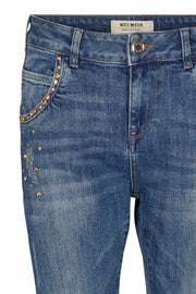 Jaime Stone Jeans | Light blue denim | Jeans med nitter fra Mos Mosh