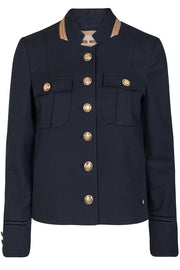 Selby Twiggy Jacket | Salute Navy | Blazer jakke med guld detaljer fra Mos Mosh