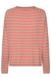 Wyn Stripe Knit | Sugar Coral | Sweater fra Mos Mosh