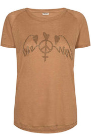 Mag Linen Tee SS | Bran | T-shirt fra Mos Mosh