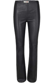 Lucille Flare Leather Pant | Black | Leggings fra Mos Mosh