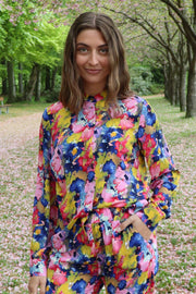 Maggie Ls Shirt | Pink Blue Print | Skjorte fra Liberté