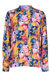 Maggie Ls Shirt | Pink Blue Print | Skjorte fra Liberté