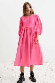 Marion Dress | Neon Pink | Kjole fra Lollys Laundry