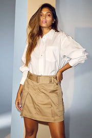 Marshall Crop Pocket Skirt | Walnut | Nederdel fra Co'couture