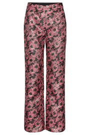 Micha Jacquard Pant | Pink | Bukser fra Co'couture