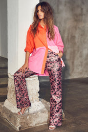 Micha Jacquard Pant | Pink | Bukser fra Co'couture