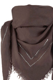 New York scarf | Brown | Tørklæde med nitter fra Stylesnob
