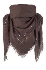 New York scarf | Brown | Tørklæde med nitter fra Stylesnob