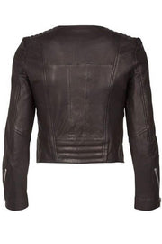 Meera Leather Jacket | Sort | Læder jakke fra Mos Mosh