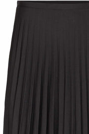 Boni Plisse Skirt | Sort | Lang plisseret nederdel fra Neo Noir