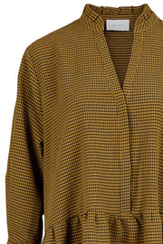 Fame Mini Check Dress | Yellow check | Kjole med tern fra Neo Noir