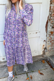 Zenya Printed Dress | Lilac | Kjole fra Neo Noir
