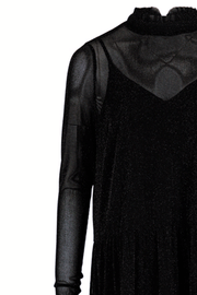 Kala Mesh Dress | Black | Kjole med glimmer fra Neo Noir