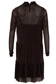 Kala Mesh Dress | Chocolate Brown | Kjole med glimmer fra Neo Noir
