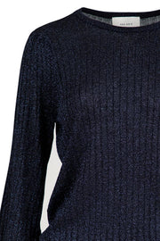 Loline Solid Knit Blouse | Navy | Glimmer strik fra Neo Noir