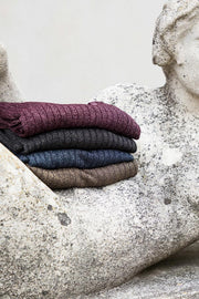 Loline Solid Knit Blouse | Wine | Glimmer strik fra Neo Noir