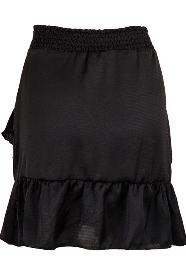 Citron bede hver dag Bella Solid Skirt | Black | Kort nederdel fra Neo Noir – Lisen.dk