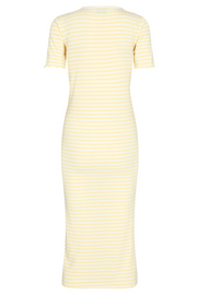 Natalia Ss Dress | Yellow Creme Stripe | Kjole fra Liberté