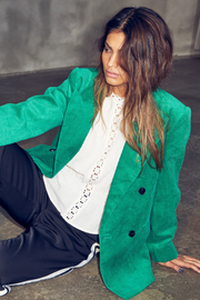 Oversize Corduroy Blazer | Green | Blazer fra Co'couture
