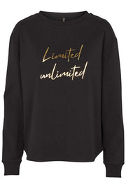 LIMITED | Sort | Sweatshirt med print fra Prepair
