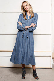 Hirren | Denim blå | Lang kjole fra Project AJ 117