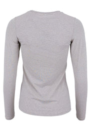 Perla Striped T-Shirt | Off White | Top fra Black Colour