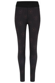 Printed Leggings l Sort l Leggings fra Hype The Detail