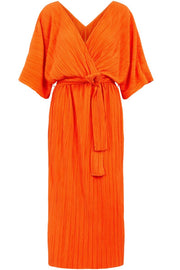 Olinda SS Midi Dress | Tigerlily Red | Kjole fra Yas