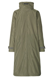 Raincoat | Army | Lang regnjakke med foring fra Ilse Jacobsen