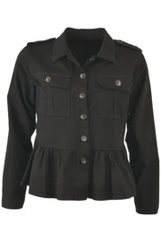 Riley Peplum Jacket | Black | Kort jakke fra Black Colour
