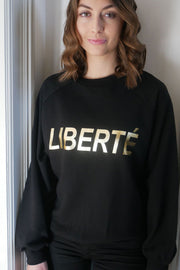Heather Crewneck | Black | Bluse fra Liberté