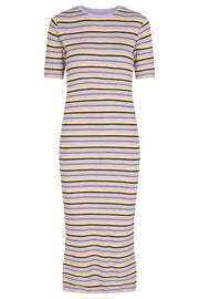 Roberta Ss Dress | Lavender Yellow Stripe | Kjole fra Liberté