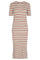 Roberta Ss Dress | Old Rose Brown Stripe | Kjole fra Liberté