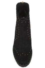 Sofia Suede Boot | Black | Støvle med guldnitter fra Sofie Schnoor