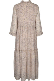 Ivalo Dress | Beige | Beige kjole med print fra Sofie Schnoor