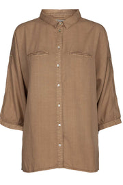 Everlyn Shirt | Camel | Sandfarvet skjorte fra Sofie Schnoor