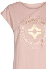 Nikoline T-shirt | Light Rose | T-shirt med tryk fra Sofie Schnoor