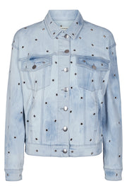 Line Jacket | Denim Blue | Denim jakke med nitter fra Sofie Schnoor