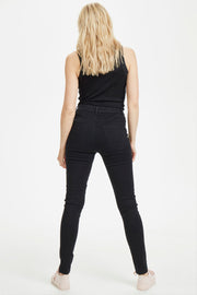 Stretchy HW Jeans - T5757 | Sort | Jeans med høj talje fra Saint Tropez