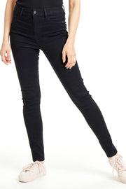 Stretchy HW Jeans - T5757 | Sort | Jeans med høj talje fra Saint Tropez