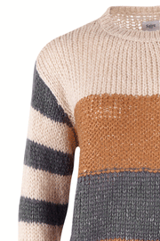 Knit Pullover | Argan Oil | Strik pullover med striber fra Saint Tropez