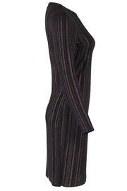 STRIPED METALLIC DRESS | Sort | Kjole med glimmer fra SAINT TROPEZ