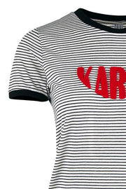 KARMA TEE | Black | Stribet t-shirt fra SAINT TROPEZ
