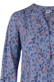 SWEET CANDY BLOUSE | Blå | Skjorte med blomster fra SAINT TROPEZ