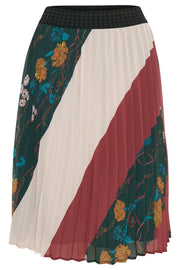 U8049 Woven Plisse Skirt | Forest | Plisseret nederdel fra Saint Tropez