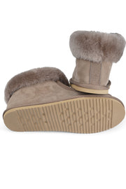 Sande | Taupe | Shearling Boots fra Lovelies
