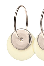 HALO | Cream & Silver | Dobbelt øreringe fra Scherning